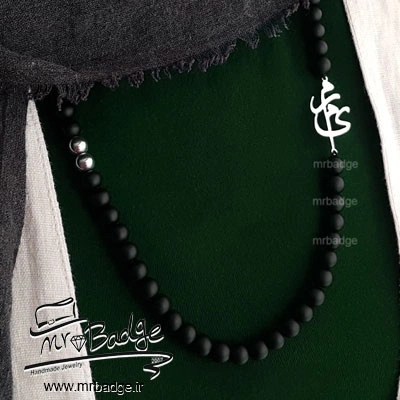 پلاک اسم مریم گردنبند زنانه سنگ اونیکس