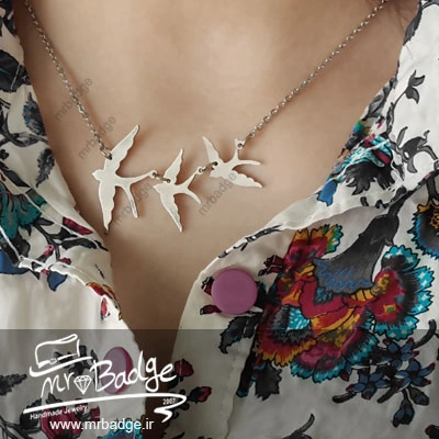گردنبند زنانه-گردنبند پرستو-گردنبند زنانه پرستو-گردنبند دخترانه پرستو
