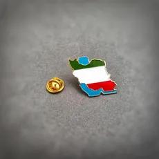 بج سینه نقشه ایران با رنگ پرچم ایران