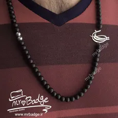 پلاک اسم سامان گردنبند مردانه با سنگ اونیکس