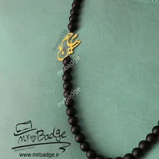 پلاک اسم محمدحسین گردنبند مردانه با سنگ اونیکس