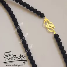 پلاک اسم پدرام گردنبند مردانه با سنگ اونیکس