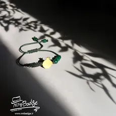 دستبند انار با سنگ و بافت