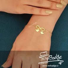 دستبند زنجیری زنانه- دستبند زنانه-دستبند پرنده-دستبند بی نهایت-حک حروف دلخواه