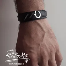 دستبند چرمی مردانه نعل اسب