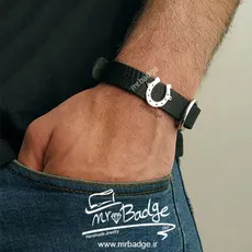 دستبند چرمی مردانه نعل اسب