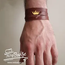 دستبند چرمی تاج