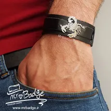 دستبند چرمی نماد شمسی ماه آبان