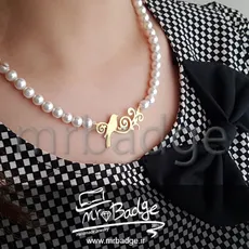 گردنبند زنانه پرنده روی درخت با مروارید