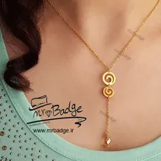 گردنبند زنانه دایره و سنگ سواروسکی  