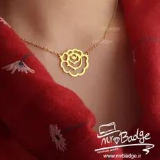 گردنبند زنانه گل رز