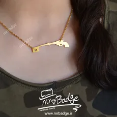 گردنبند زنانه تفنگ قلبدار