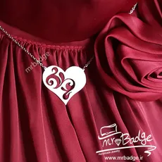 گردنبند زنانه قلب و طرح گل