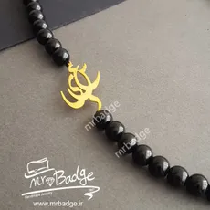 پلاک اسم سعید با گردنبند مردانه سنگ اونیکس براق
